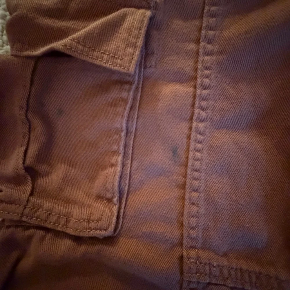 Old Navy Kids Unisex Wide Leg Cargo Pants Brown Terracotta Cotton Size 14